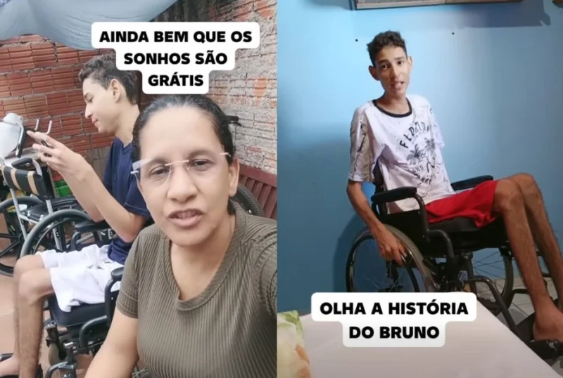 Bruno, 17 anos, acamado — Ana cuida sozinha e pede seu apoio